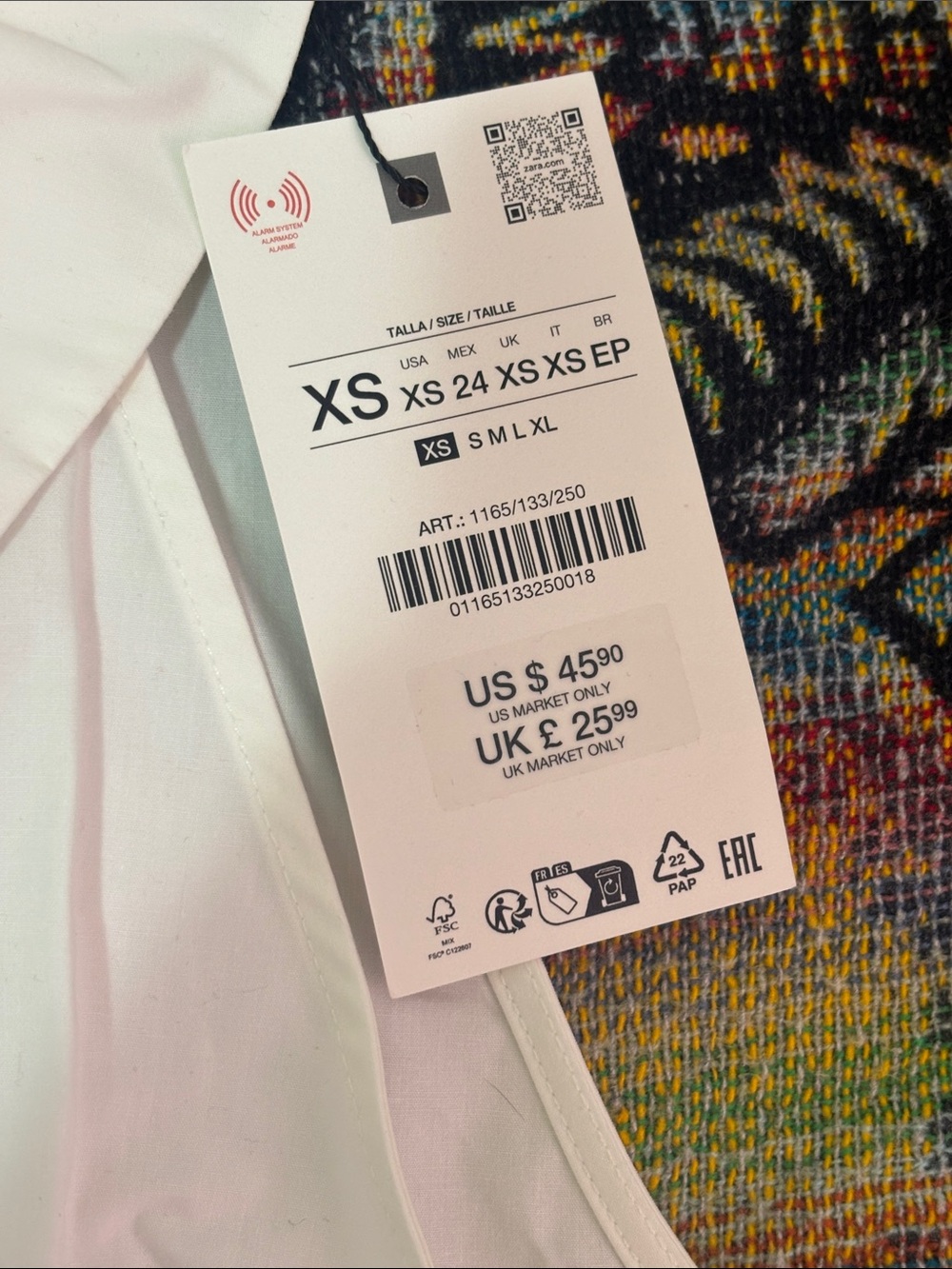 Zara White Sleeveless Button-Front Peplum Blouse - Picture 2 of 3